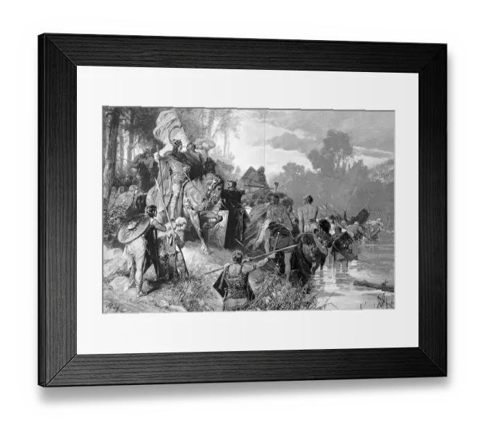 Framed Print : Clovis crossing the Main, Clovis