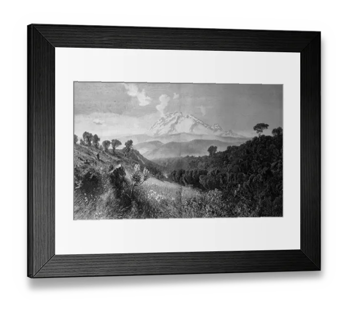 Framed Print : View of Kilimanjaro in Tanzania in 1870