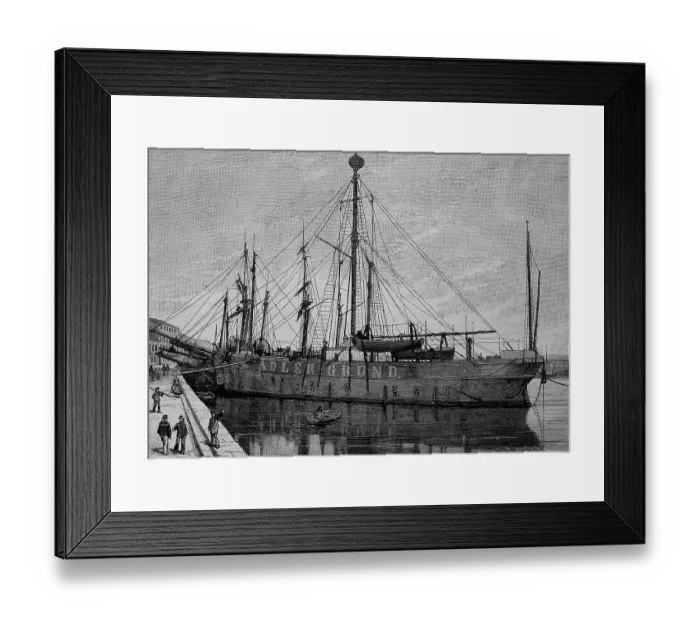 Framed Print : The lightship Adlergrund in the harbour of Swinemuende on the Baltic Sea
