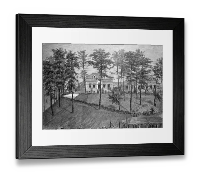 Framed Print : The German naval hospital in Yokohama