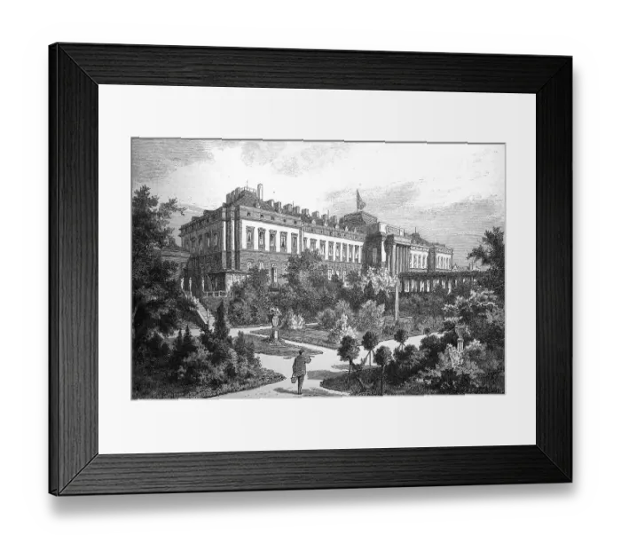 Framed Print : The castle in Koblenz, seen from the banks of the Rhine