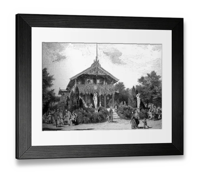 Framed Print : The drinking parlour in the Rhine gardens of Koblenz