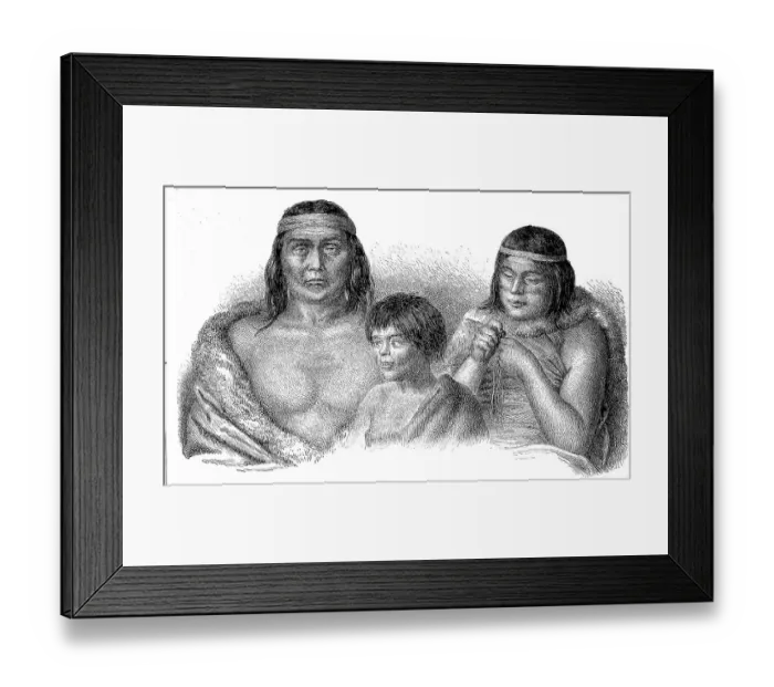 Framed Print : Tehuelche, Tewelche, are the largest people of the indigenous Patagonian Indians