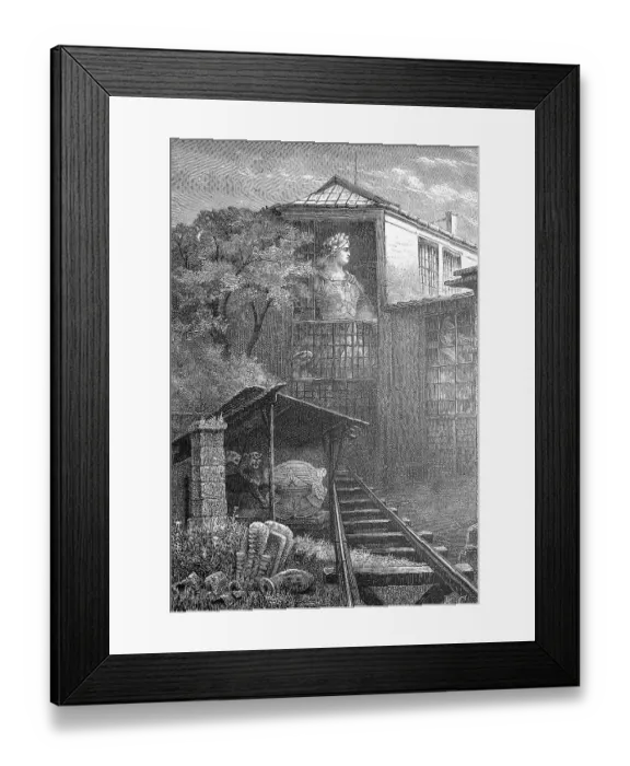 Framed Print : Part for the national monument for the Niederwald in the studio