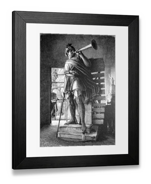 Framed Print : Part for the national monument for the Niederwald in the studio Framed Print : Part for the national monument for the Niederwald in the studio