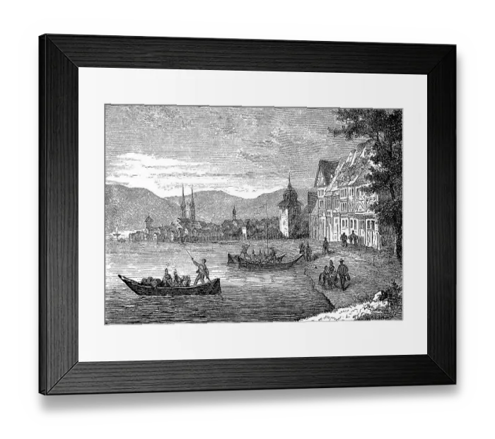 Framed Print : View of Boppard in the Rhine Valley Framed Print : View of Boppard in the Rhine Valley