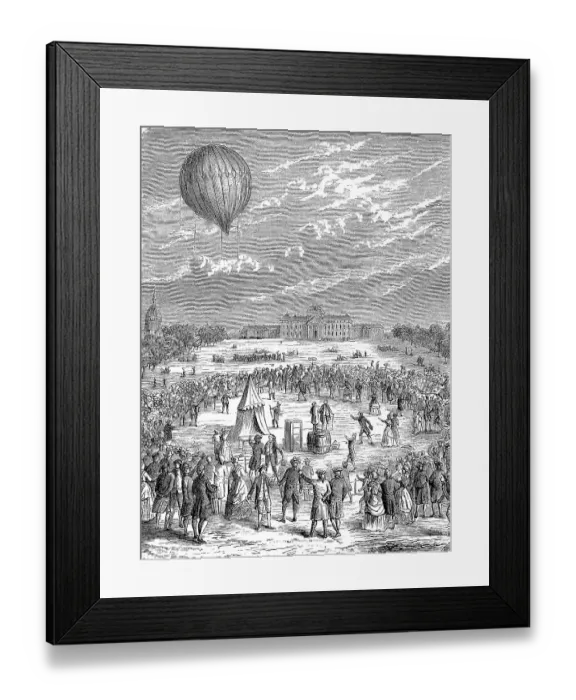 Framed Print : Ascent of a balloon, hot air balloon Framed Print : Ascent of a balloon, hot air balloon