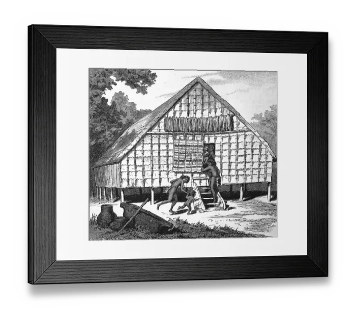 Framed Print : House in Dallmannhafen, Wewak, a harbour town in the north of Papua New Guinea Framed Print : House in Dallmannhafen, Wewak, a harbour town in the north of Papua New Guinea