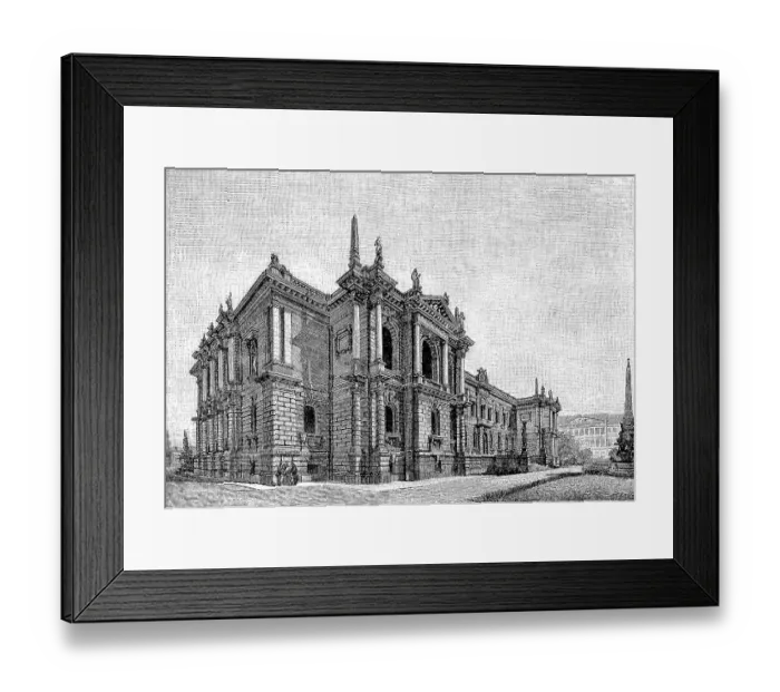 Framed Print : The new museum on Augustusplatz in Leipzig