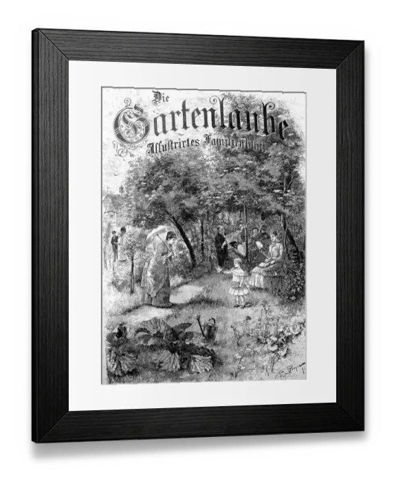 Framed Print : Cover picture of the magazine Die Gartenlaube in 1887