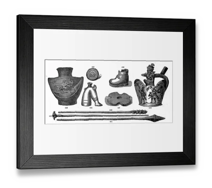 Framed Print : American antiquities, star ring of a battle axe Framed Print : American antiquities, star ring of a battle axe