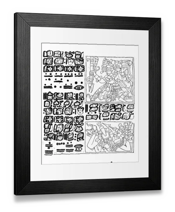 Framed Print : Remains of a Mexican manuscript from prehistoric times