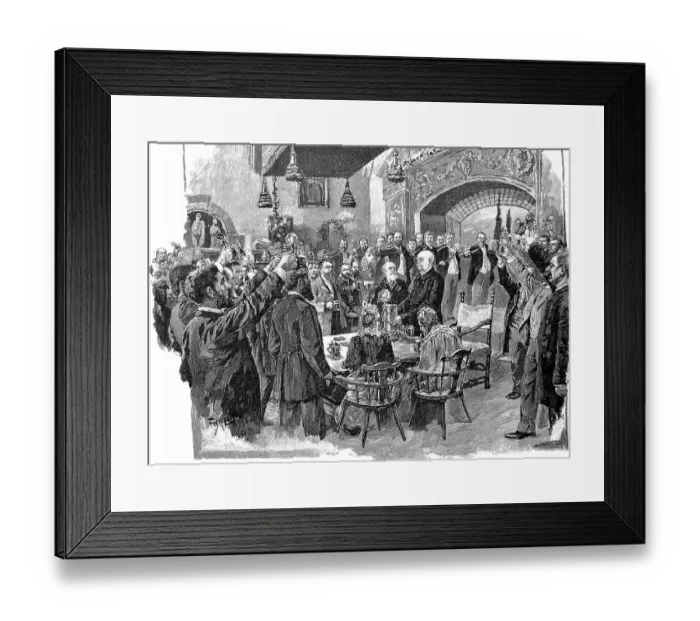 Framed Print : Prince Bismarck's visit to the Allotria in Munich