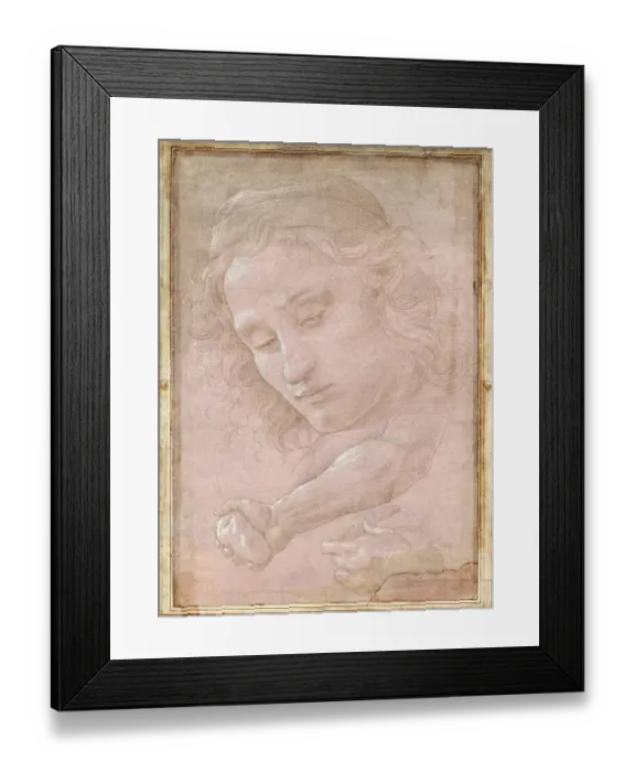 Framed Print : Head of a Youth Wearing a Cap, a Right Forearm with the Hand Clutching a Stone Framed Print : Head of a Youth Wearing a Cap, a Right Forearm with the Hand Clutching a Stone
