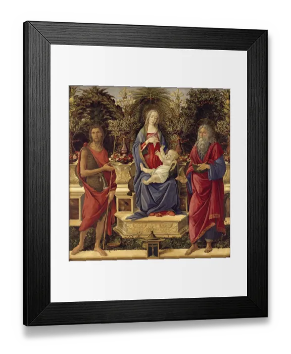 Framed Print : Madonna mit Kind und den beiden Heiligen Johannes (1484-1485)