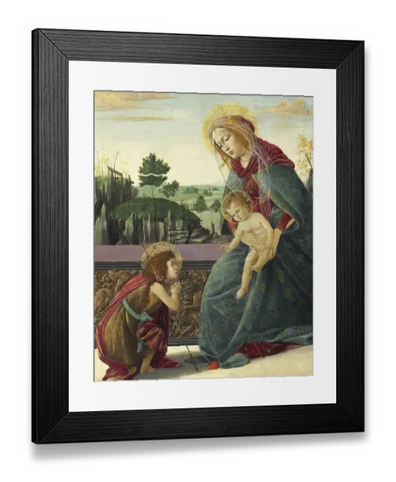 Framed Print : Madonna and Child with Young Saint John the Baptist Framed Print : Madonna and Child with Young Saint John the Baptist