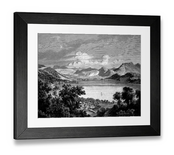 Framed Print : View of Lake Caldonazzo, Lago di Caldonazzo