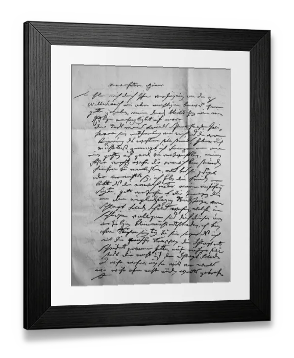 Framed Print : Letter from Prince Bluecher dated 16 July 1813 Framed Print : Letter from Prince Bluecher dated 16 July 1813