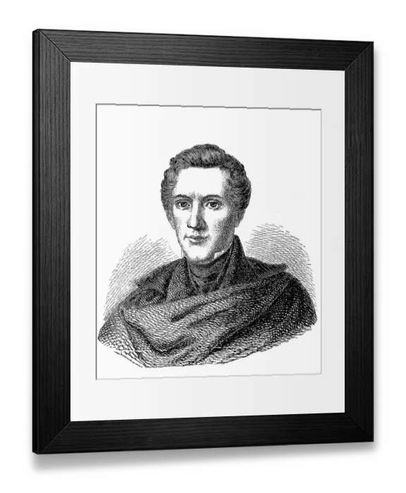 Framed Print : Wilhelm Hauff, 29 November 1802