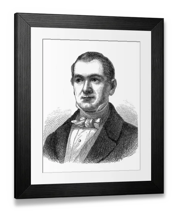 Framed Print : August Freiherr von der Heydt, 15 February 1801 -† 13 June 1874