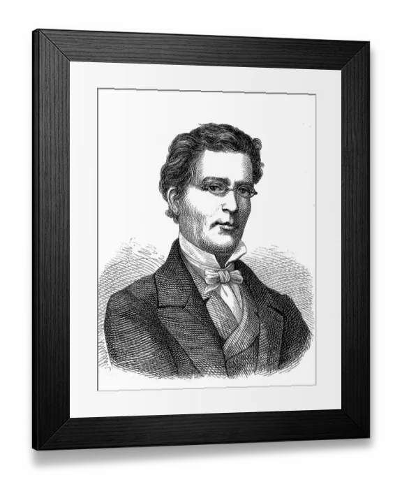 Framed Print : Joseph Hyrtl or Josef Hyrtl, 7 December 1810 Framed Print : Joseph Hyrtl or Josef Hyrtl, 7 December 1810