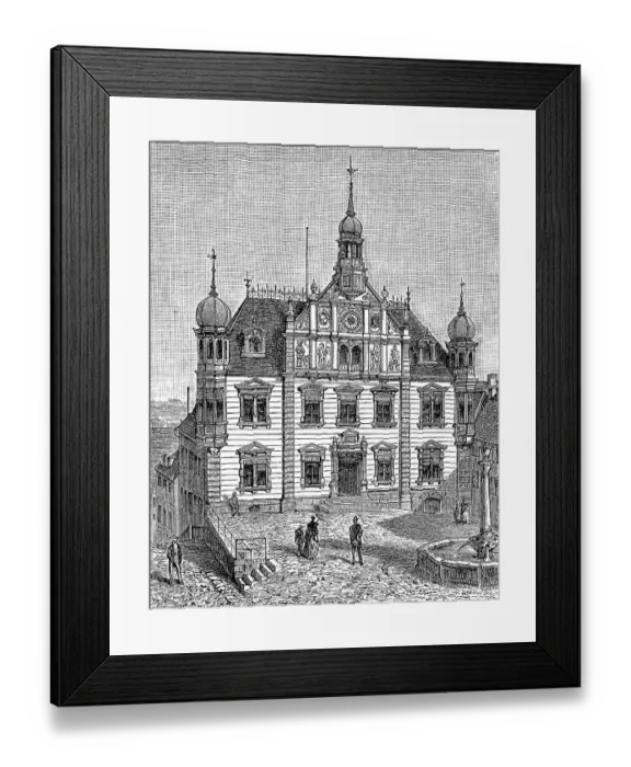 Framed Print : The town hall of Hechingen, Baden-Wuerttemberg Framed Print : The town hall of Hechingen, Baden-Wuerttemberg