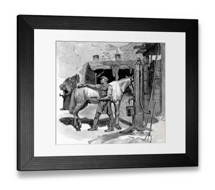 Framed Print : Groom and farrier of the Berlin cabmen