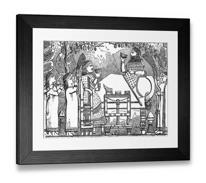 Framed Print : Scene from the palace of Sanherib in Kujundschik Framed Print : Scene from the palace of Sanherib in Kujundschik
