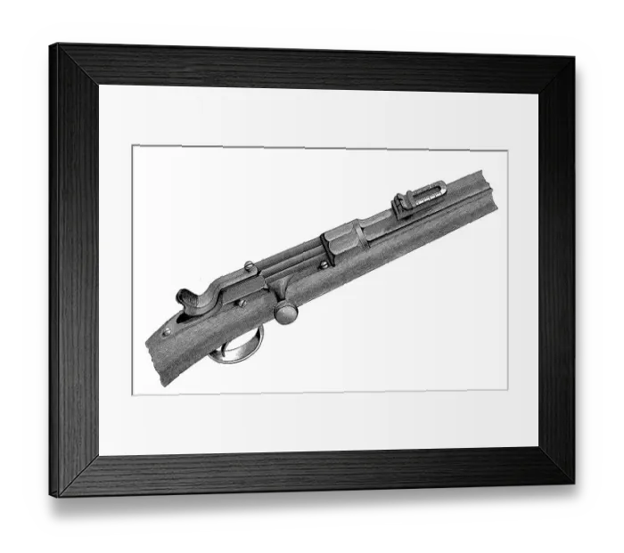 Framed Print : Chassepot rifle, a French infantry rifle M 1866