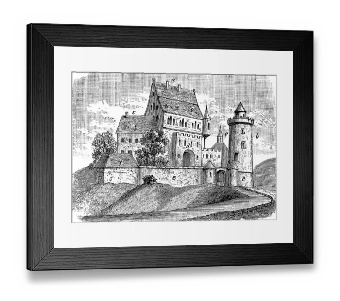 Framed Print : German castle from the 13th century