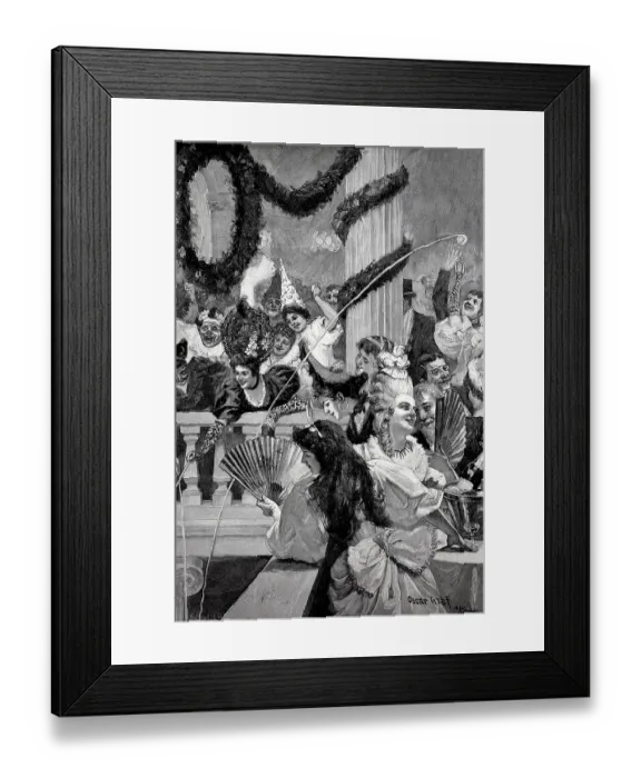 Framed Print : Paper battle, carnival event of the fine people in Berlin