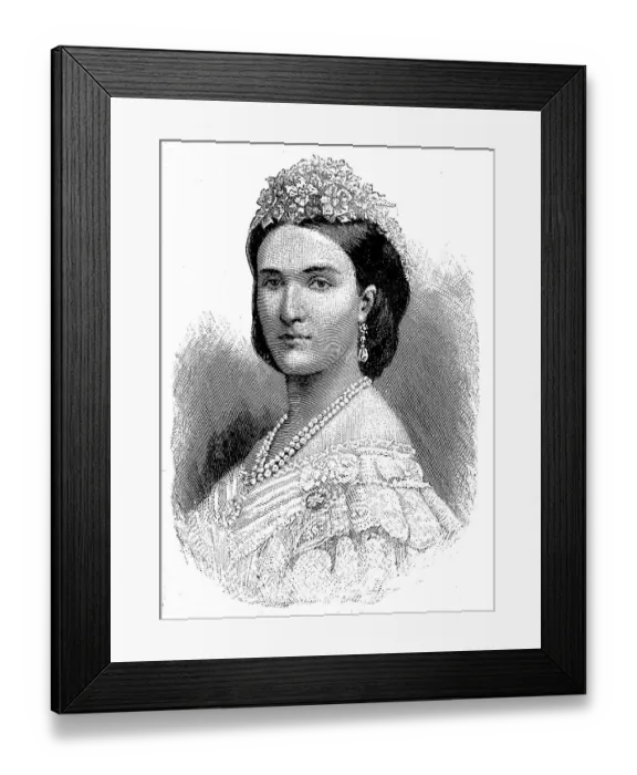 Framed Print : Marie Charlotte Amelie Augustine Victoire Clementine Leopoldine of Belgium