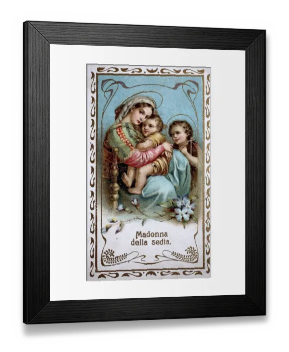 Framed Print : Holy picture, Madonna of the chair Framed Print : Holy picture, Madonna of the chair
