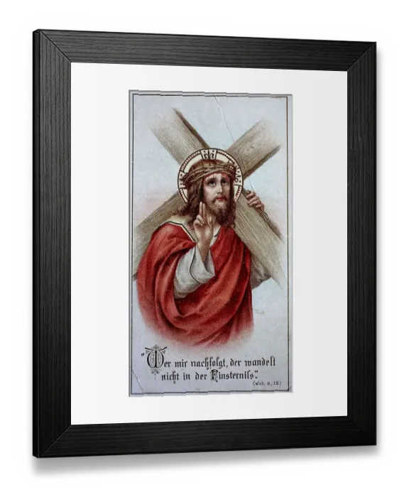 Framed Print : Portrait of a saint, Christ carrying the cross Framed Print : Portrait of a saint, Christ carrying the cross