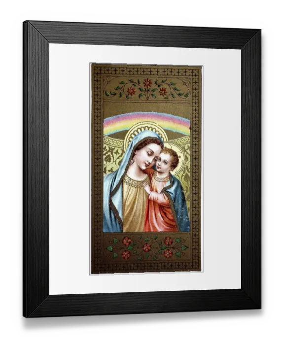 Framed Print : Small picture of a saint depicting a Marian image Framed Print : Small picture of a saint depicting a Marian image