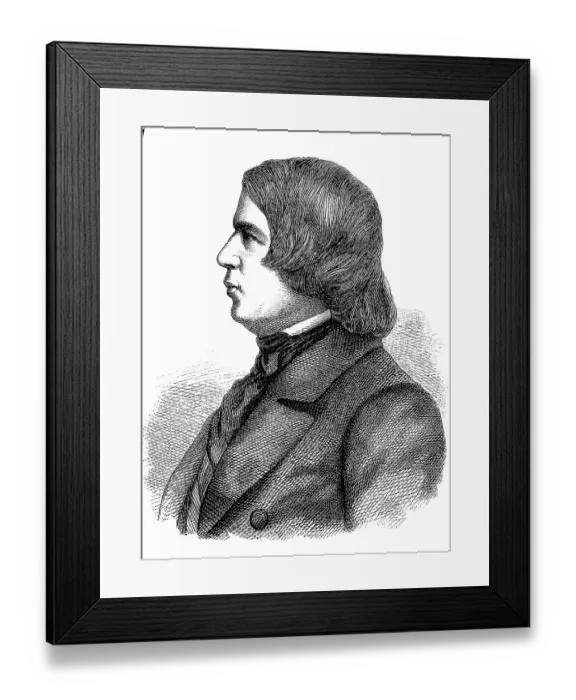 Framed Print : Robert Schumann, 8 June 1810, 29 July 1856