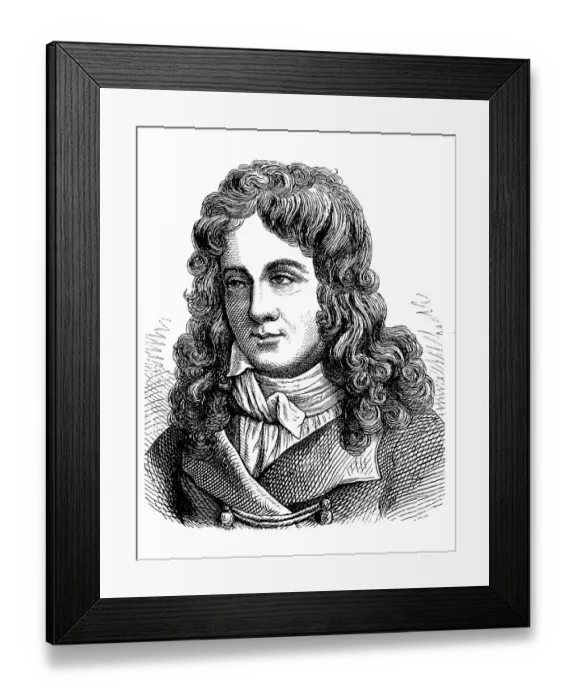 Framed Print : Jacques Henri Bernardin de Saint-Pierre (19 January 1737 - 21 January 1814) was a French writer