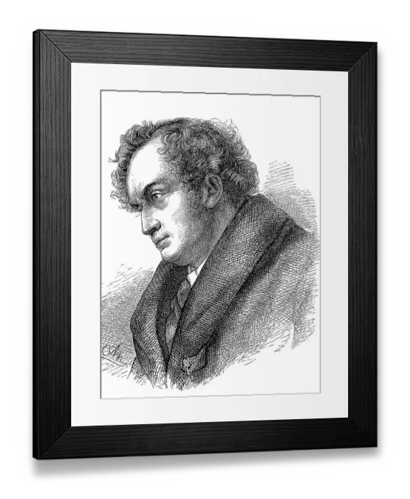 Framed Print : Friedrich Wilhelm von Schadow (6 September 1788) Framed Print : Friedrich Wilhelm von Schadow (6 September 1788)