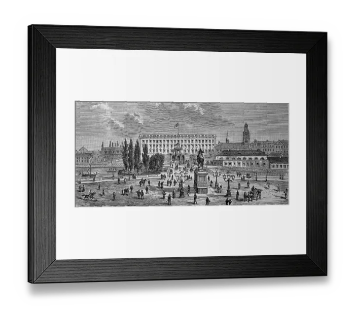 Framed Print : Royal Palace and Gustav Adolf Square in Stockholm Framed Print : Royal Palace and Gustav Adolf Square in Stockholm