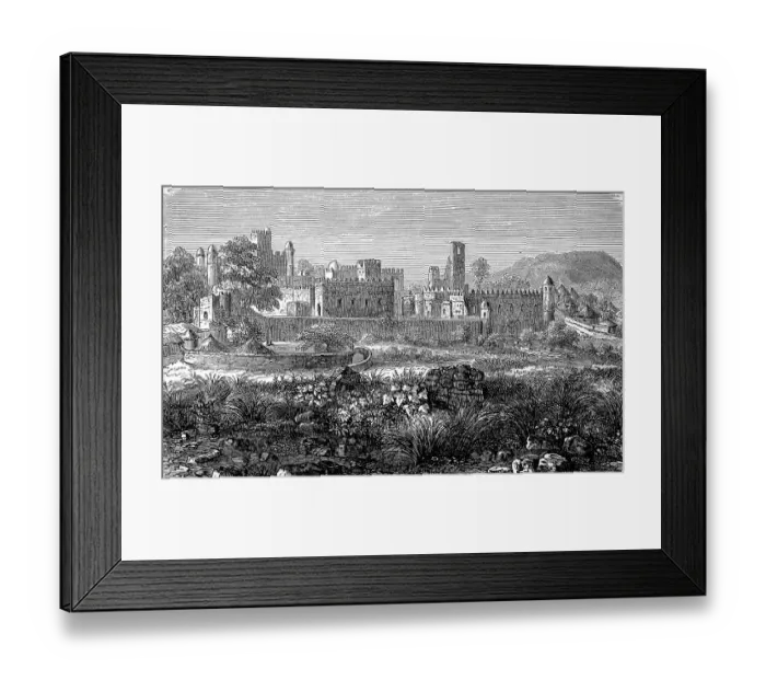 Framed Print : The north side of the fortress of Gondar in Ethiopia