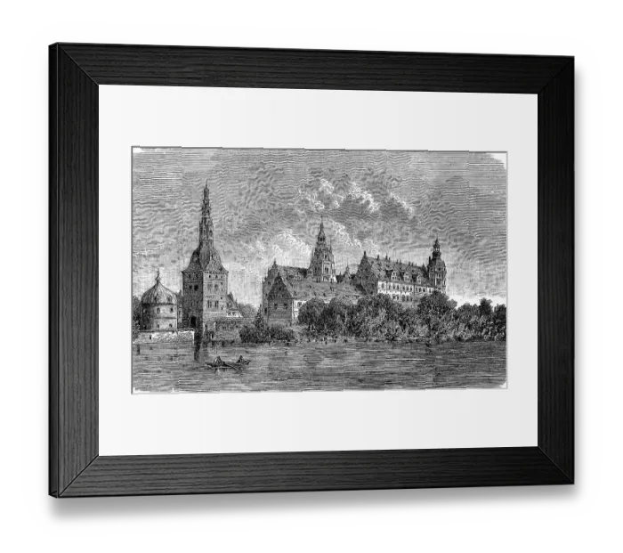 Framed Print : Frederiksborg Castle, a moated castle in Hillerod on the island of Zealand