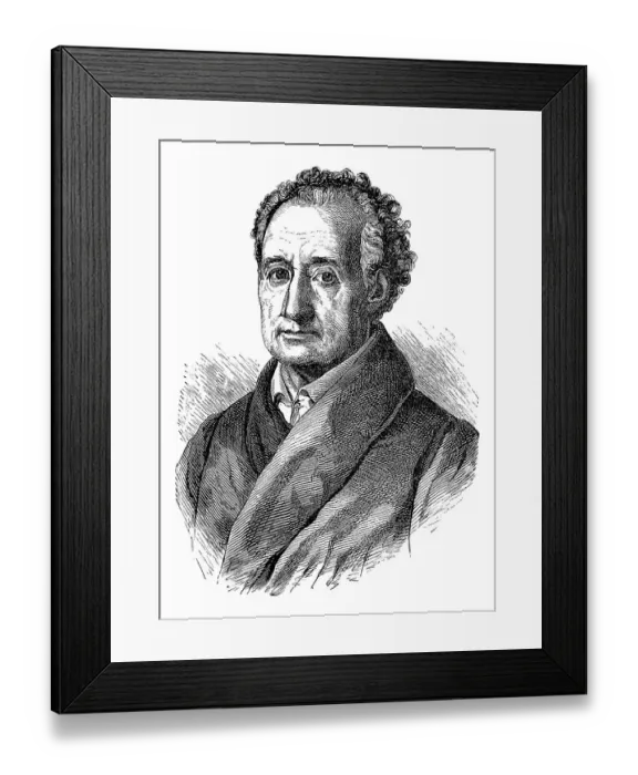 Framed Print : Johann Wolfgang Goethe, from 1782 von Goethe