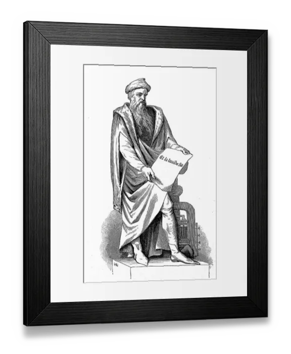 Framed Print : The Gutenberg monument in Strasbourg