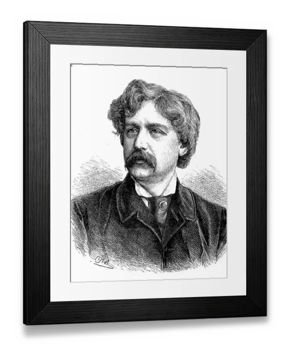 Framed Print : Francis Bret Harte, 25 August 1836 Framed Print : Francis Bret Harte, 25 August 1836