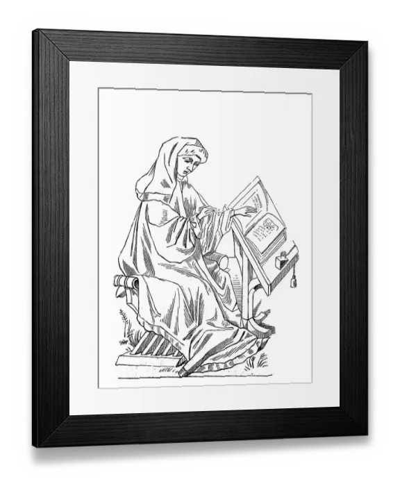 Framed Print : Jean Froissart, around 1337, around 1405 Framed Print : Jean Froissart, around 1337, around 1405