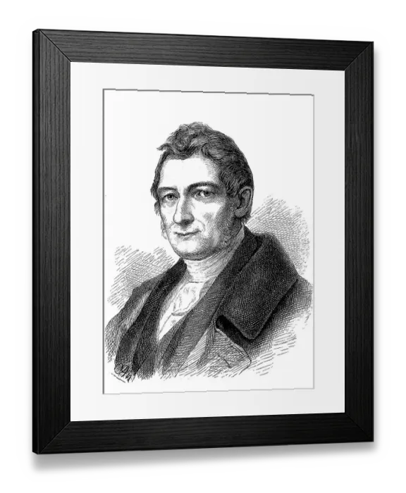 Framed Print : Franz Xaver Gabelsberger, 9 February 1789 Framed Print : Franz Xaver Gabelsberger, 9 February 1789
