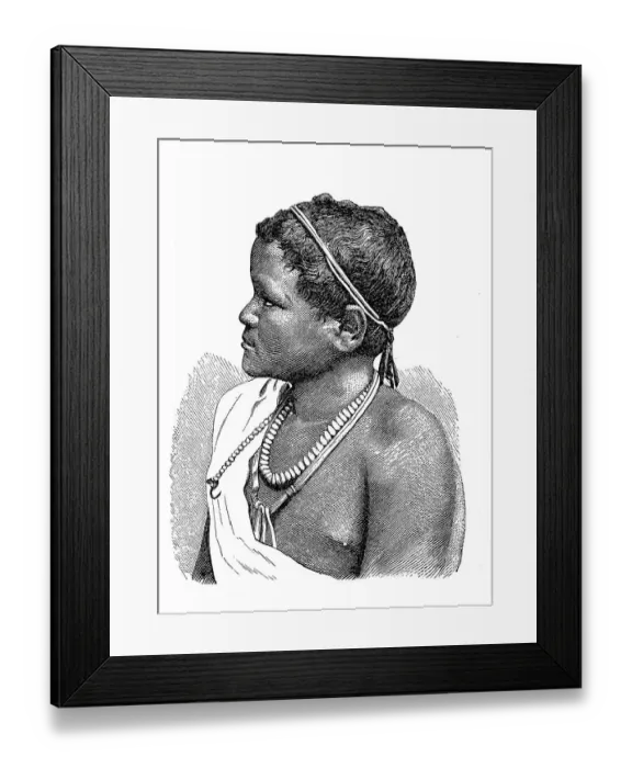 Framed Print : Man from the Oromo tribe, Gallas