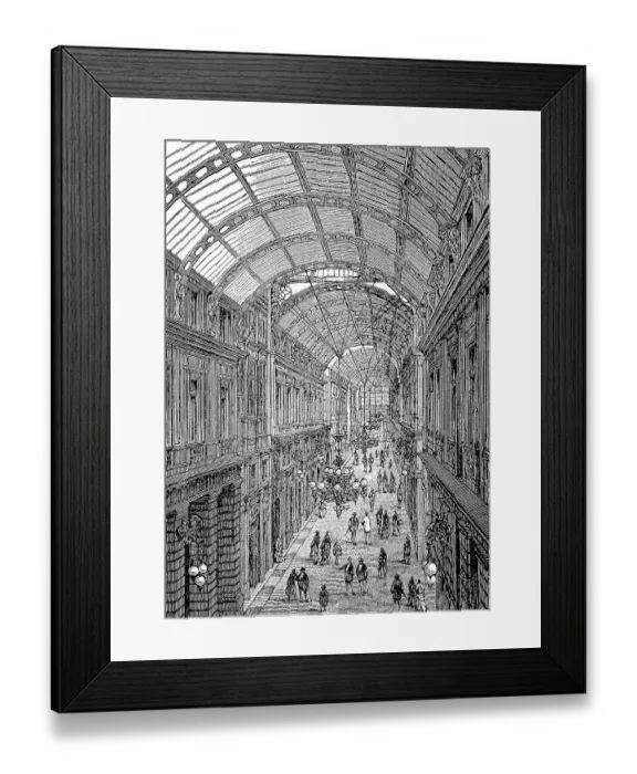 Framed Print : The Gallerie Mazzini in Genoa, Italy