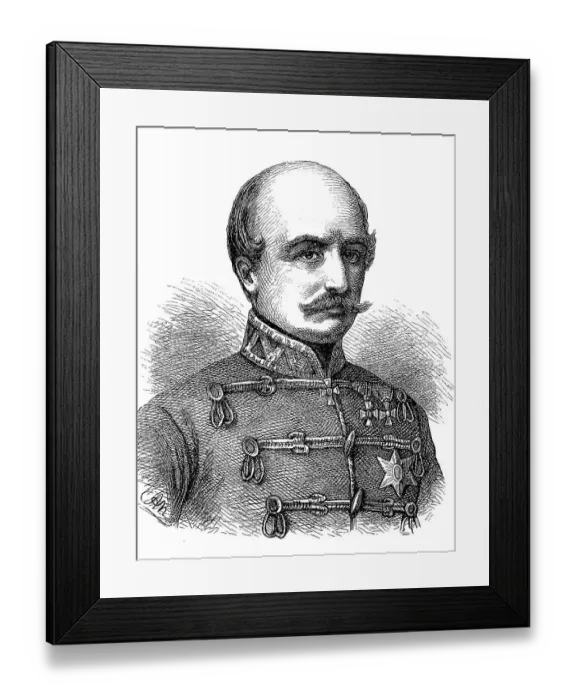 Framed Print : Joseph Count Jelacic of Buzim (* 16 October 1801) Framed Print : Joseph Count Jelacic of Buzim (* 16 October 1801)