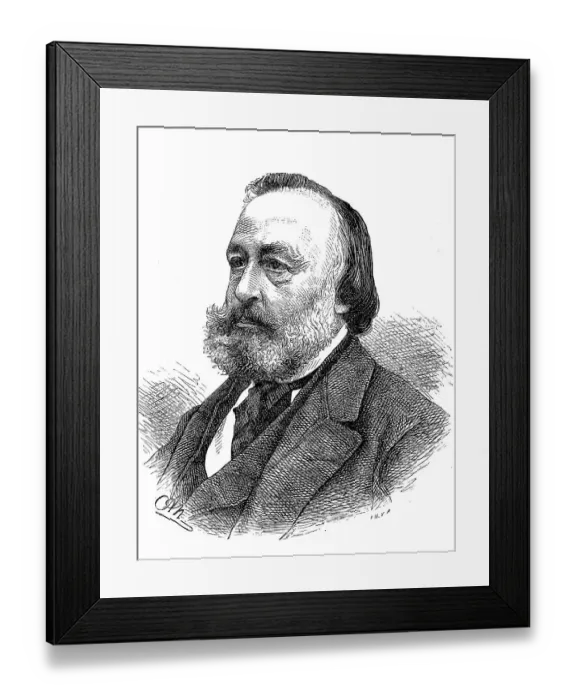 Framed Print : Gottfried Keller (born 19 July 1819)